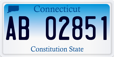 CT license plate AB02851