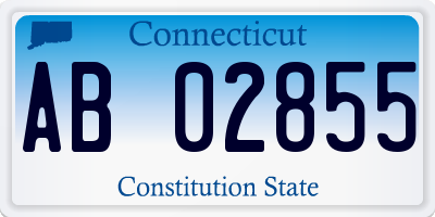 CT license plate AB02855