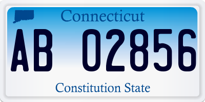 CT license plate AB02856