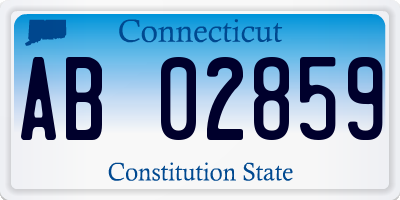 CT license plate AB02859