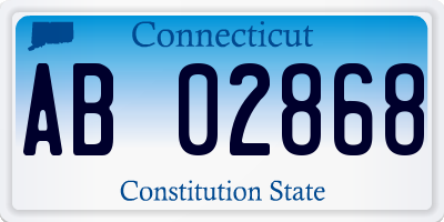 CT license plate AB02868