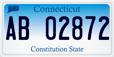 CT license plate AB02872