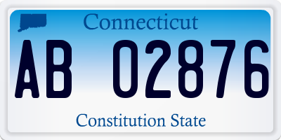 CT license plate AB02876