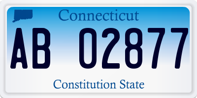 CT license plate AB02877