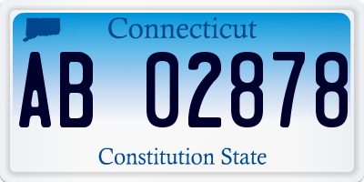 CT license plate AB02878