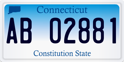 CT license plate AB02881