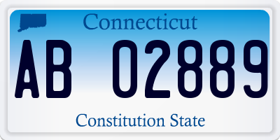 CT license plate AB02889