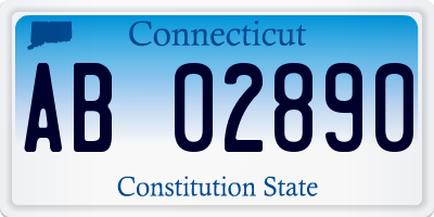 CT license plate AB02890