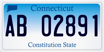 CT license plate AB02891