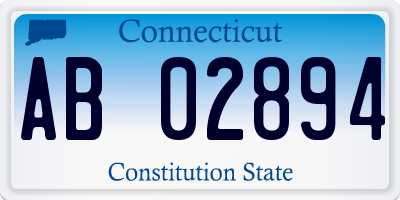 CT license plate AB02894