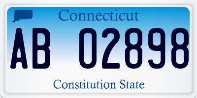 CT license plate AB02898