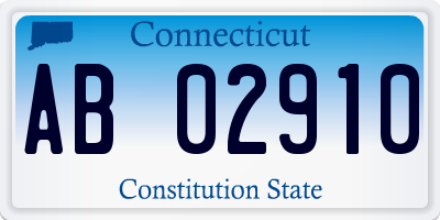 CT license plate AB02910