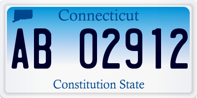 CT license plate AB02912