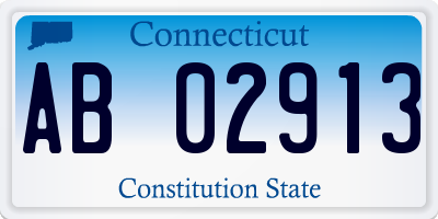 CT license plate AB02913