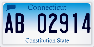 CT license plate AB02914