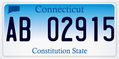 CT license plate AB02915