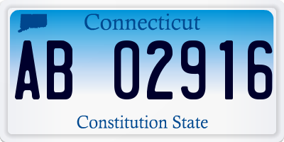 CT license plate AB02916