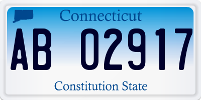 CT license plate AB02917