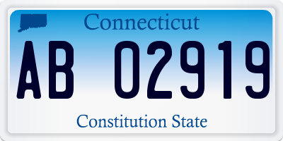 CT license plate AB02919