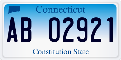 CT license plate AB02921