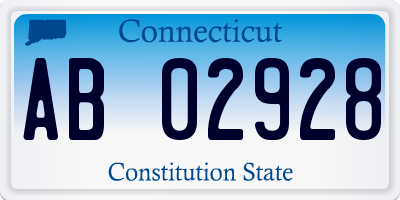 CT license plate AB02928