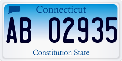 CT license plate AB02935