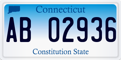 CT license plate AB02936