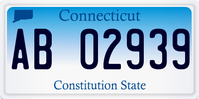 CT license plate AB02939