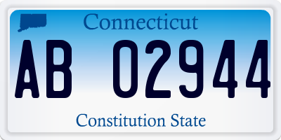 CT license plate AB02944