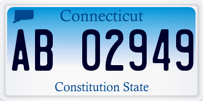 CT license plate AB02949