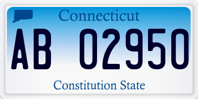 CT license plate AB02950