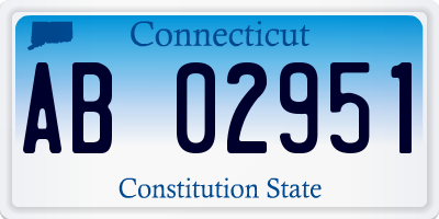 CT license plate AB02951