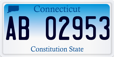 CT license plate AB02953