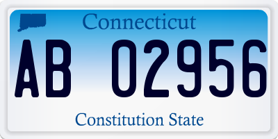 CT license plate AB02956