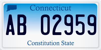 CT license plate AB02959