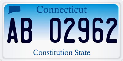 CT license plate AB02962