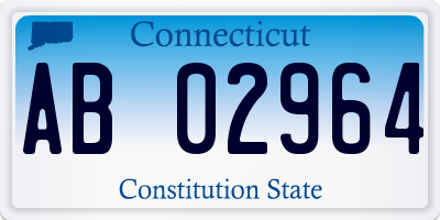 CT license plate AB02964