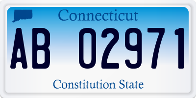 CT license plate AB02971