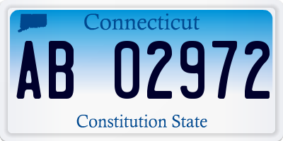 CT license plate AB02972