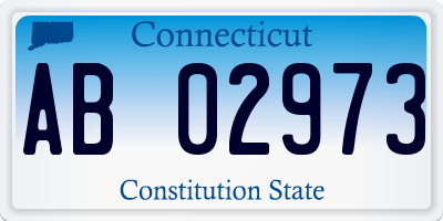 CT license plate AB02973