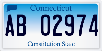 CT license plate AB02974