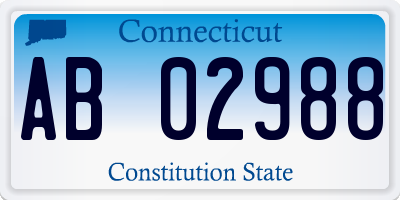 CT license plate AB02988