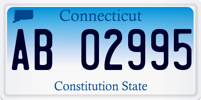 CT license plate AB02995