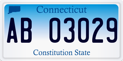 CT license plate AB03029