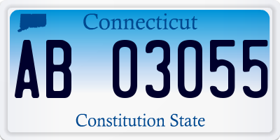 CT license plate AB03055