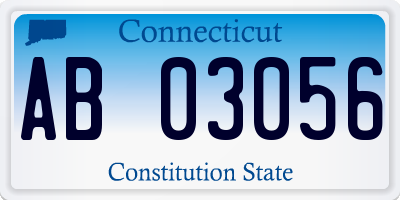 CT license plate AB03056