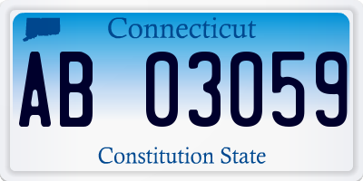 CT license plate AB03059