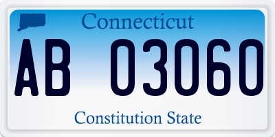 CT license plate AB03060