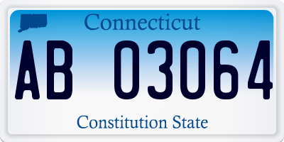 CT license plate AB03064