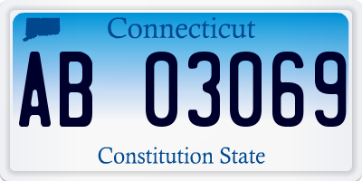 CT license plate AB03069